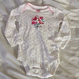 Carter’s Daddy’s Girl Pink Polka Dot Baby Onesie